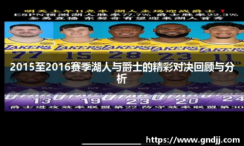 2015至2016赛季湖人与爵士的精彩对决回顾与分析